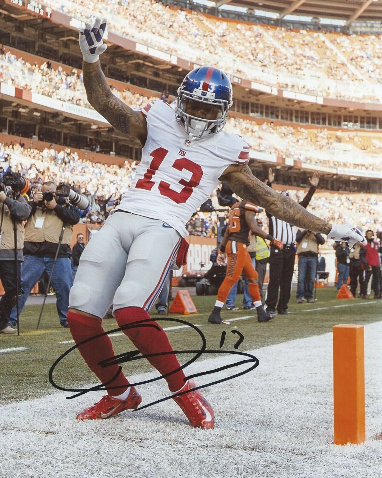 Odell Beckham Jr Signed 8x10 Photo Poster painting New York Giants Autographed COA