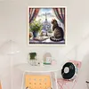 Cat By The Window-11CT Stamped Cross Stitch 40*40cm/15.75*15.75in tapestrymarket