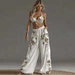 Women's Vintage Floral Pattern Art Casual Pants - Image 3