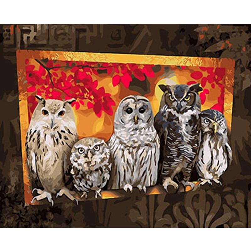 

Group of Owls – Paint By Numbers - 40*50CM, 501 Original