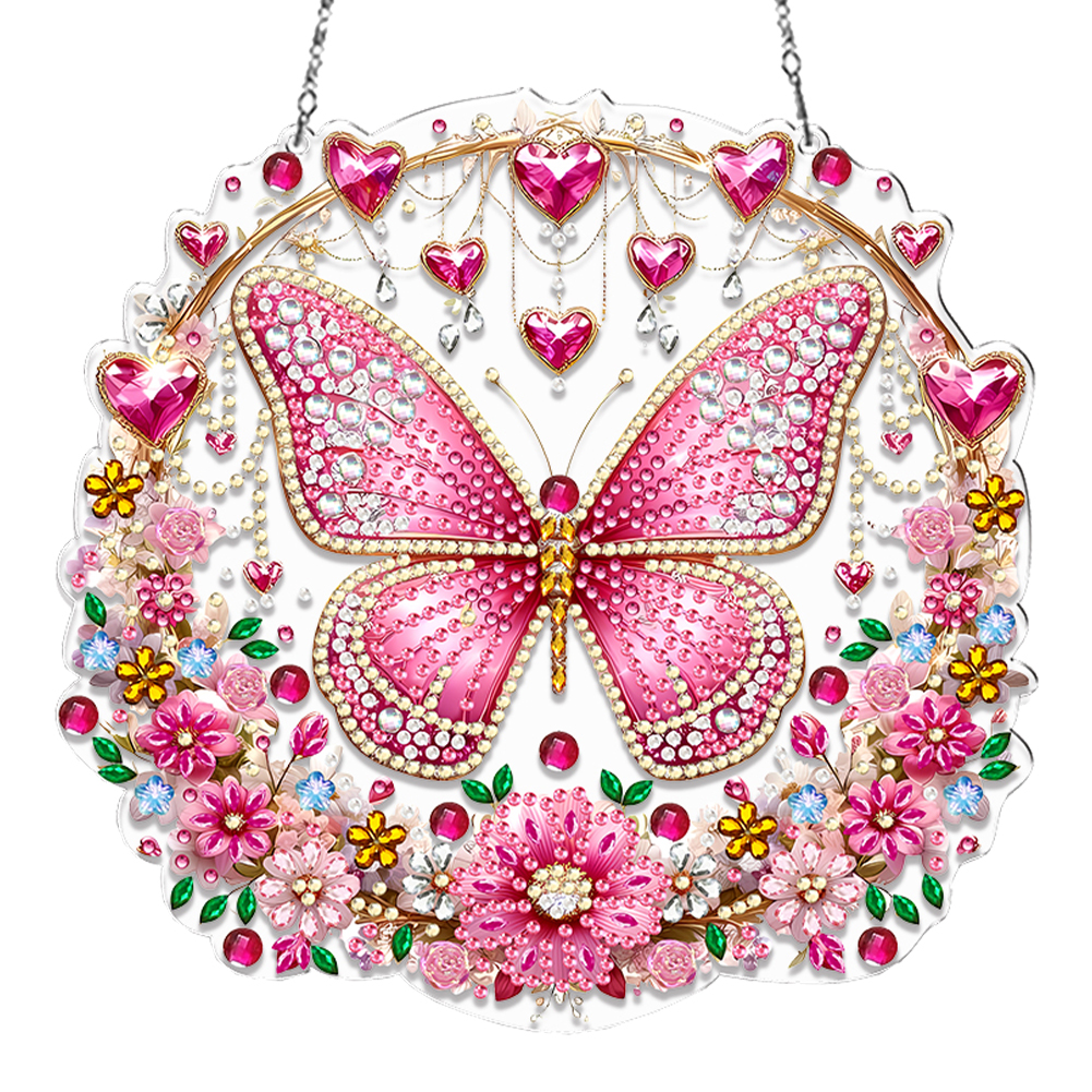 Acrylic Special Shaped Butterfly 5D DIY Diamond Painting Hanging Decorations Kit