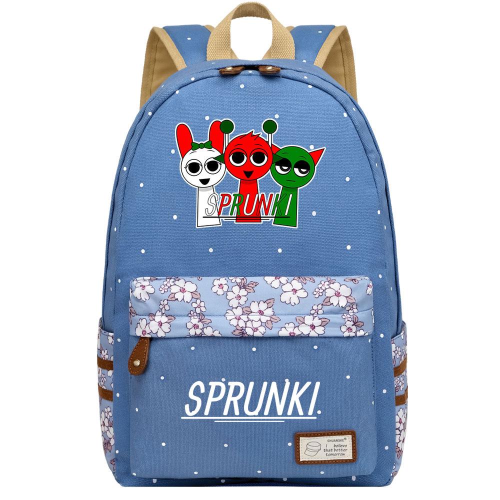 Mayoulove Sprunki Backpack Lightweight Design with Cute Patterns for Daily School Use-Mayoulove