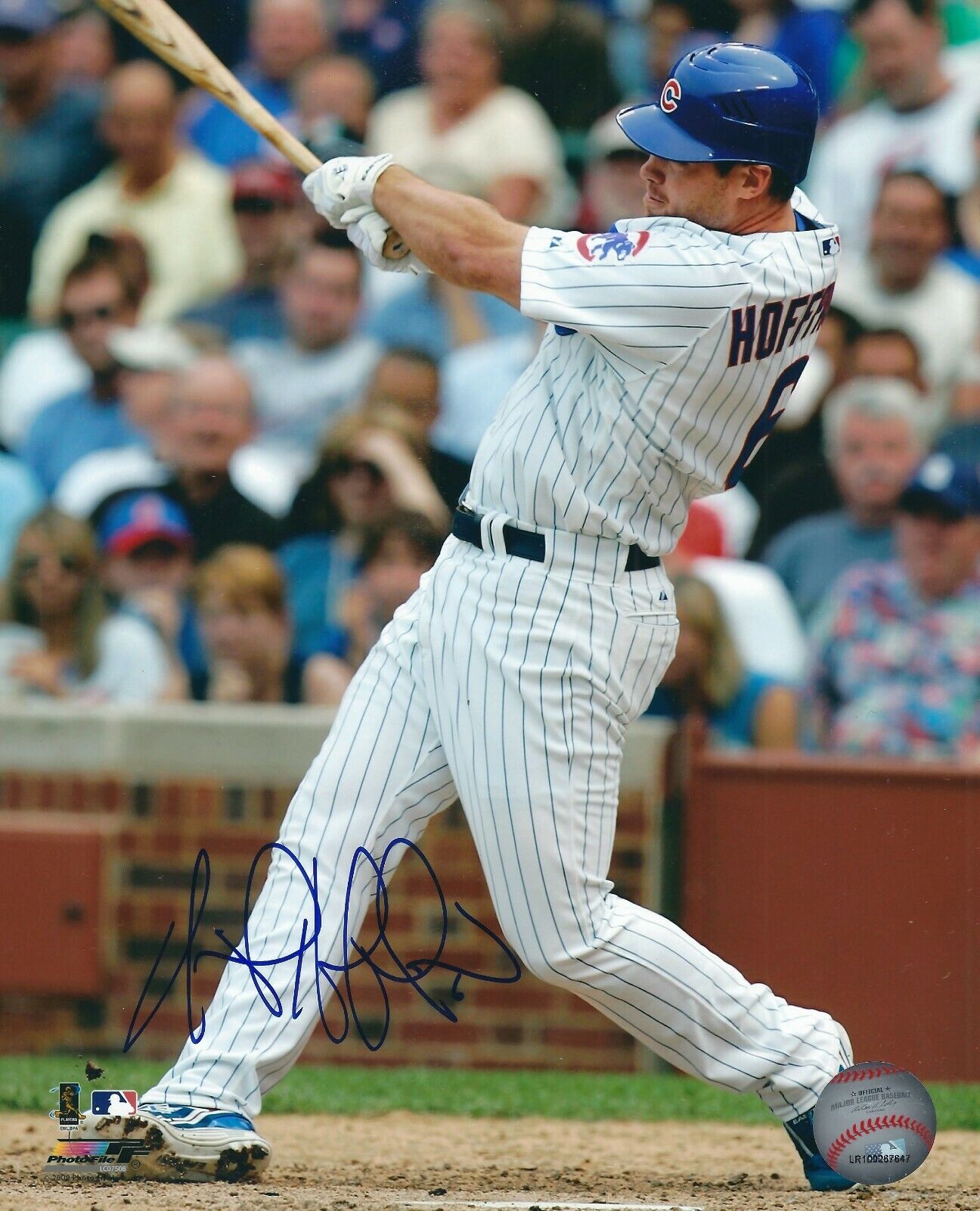 Signed 8x10 MICAH HOFFPAUIR Chicago Cubs Autographed Photo Poster painting - COA