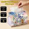 Letter Butterfly DIY PULeather Diamond Painting Tissue Box for Adults Beginners Gem Art Painting Napkin Holder for Living Room Bedroom Bathroom Table Decor