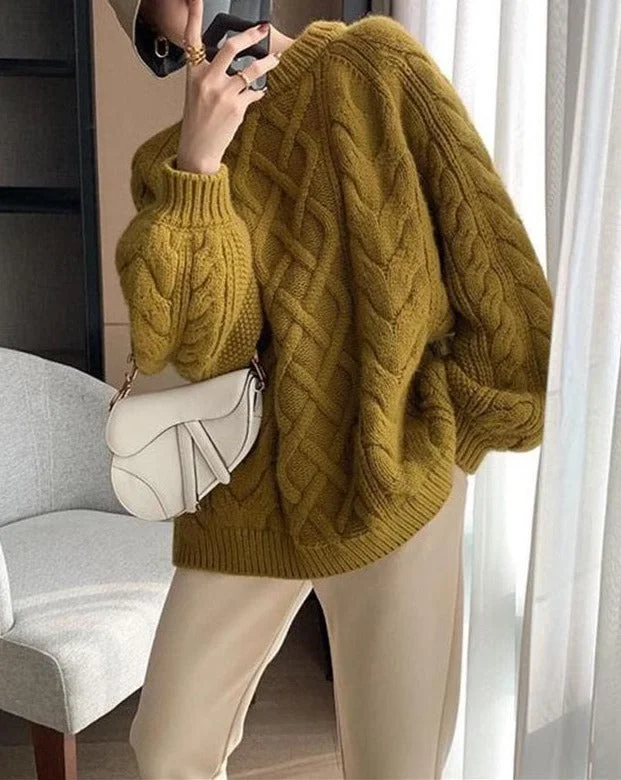 Twist Pullover Oversized Sweater