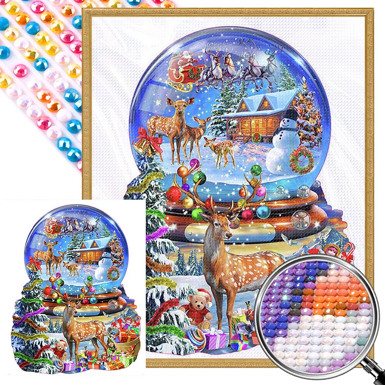 Christmas Crystal Ball 40*50CM (Canvas) Full AB Round Drill Diamond Painting gbfke