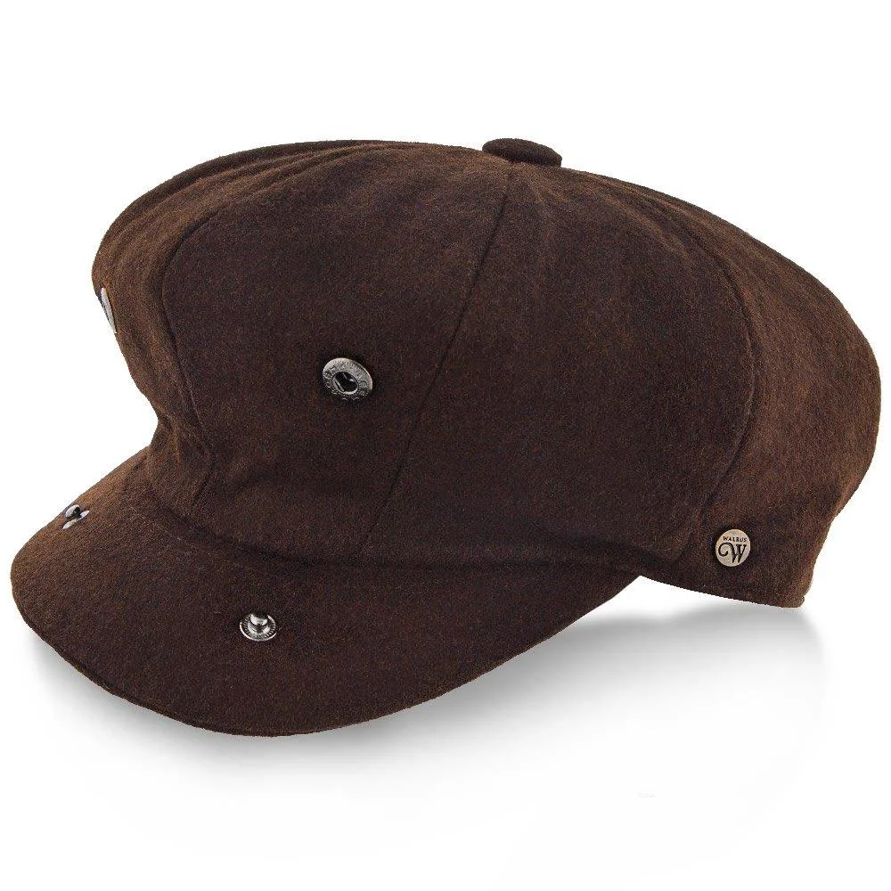 5 Colors - Shelby - Walrus Hat Wool Blend 8 Panel Newsboy Cap