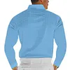 T-shirt da uomo a maniche lunghe con risvolto Waffle