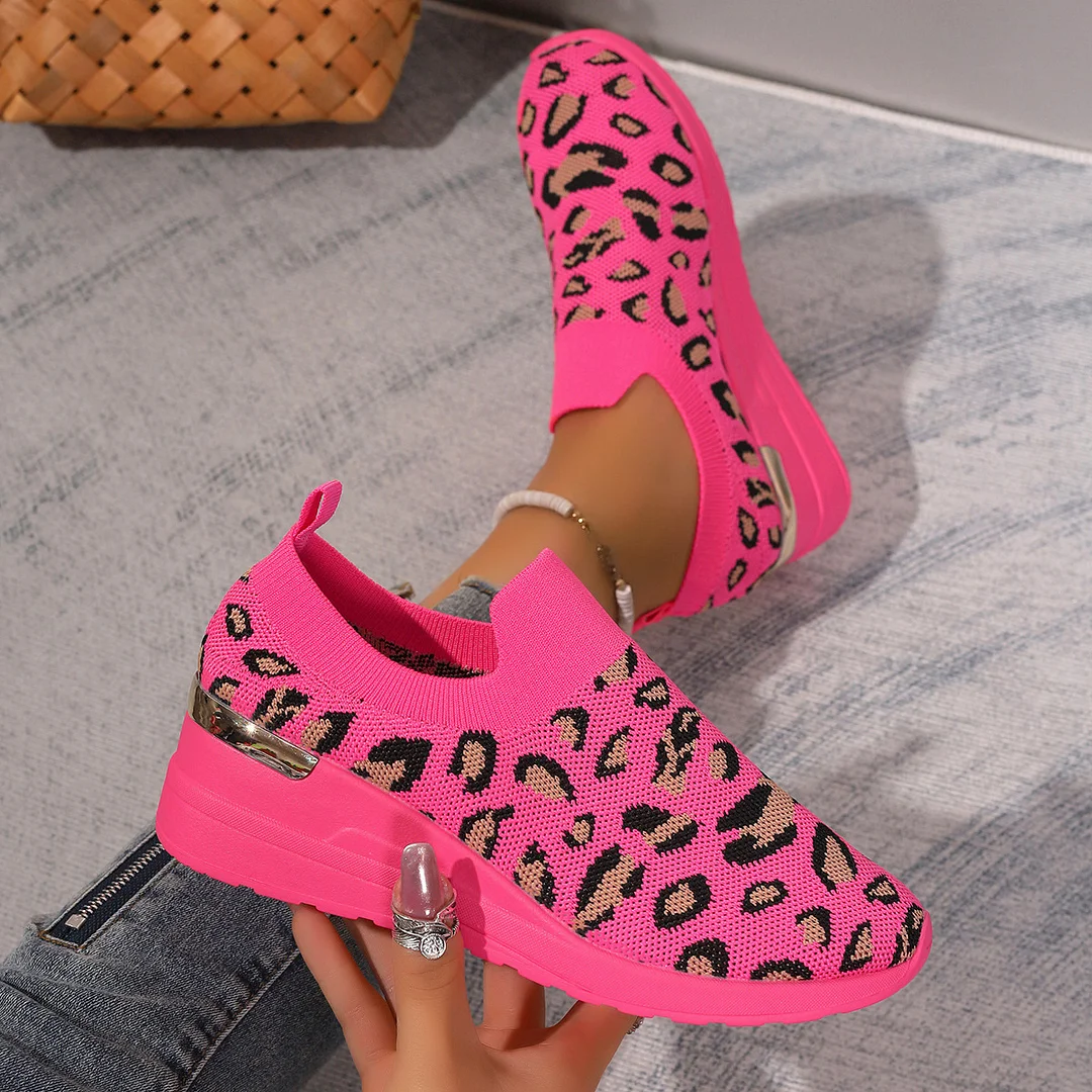 Yyvonne Women's Shoes In The Spring And Summer Of 2025 New Flying Mesh Shoes Children Leisure Sports Slopes And Thick-Soled Single Shoes