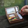 12-Color MINI Walnut Paint Box Watercolor Packaging Portable Sketchbook Travel Watercolor Set