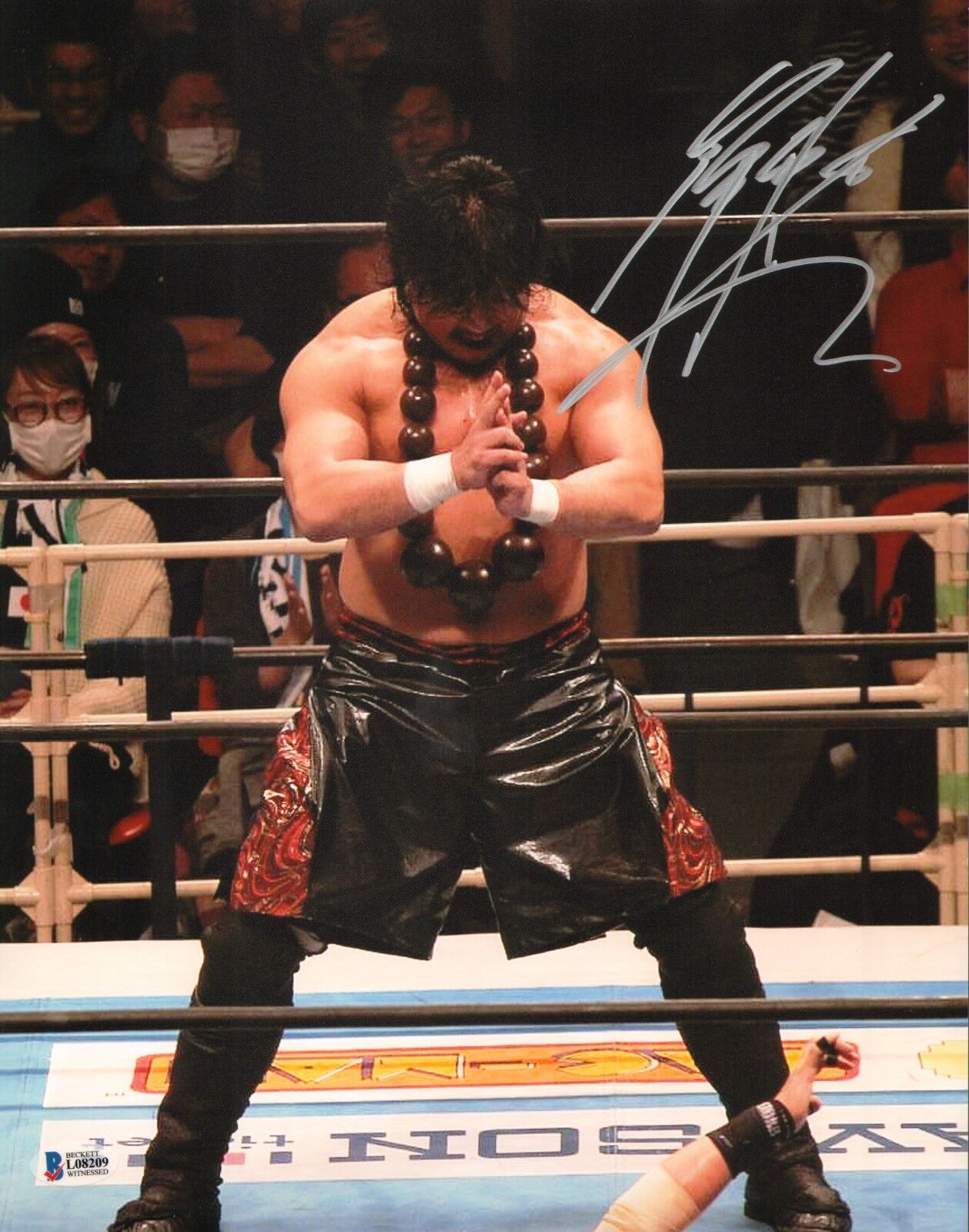 Hirooki Goto Signed 11x14 Photo Poster painting BAS COA New Japan Pro Wrestling Picture Auto'd 8