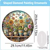 (US Local)Acrylic Special Shape Garden Potted Plant 5D Diamond Painting Clock Art Craft Kit