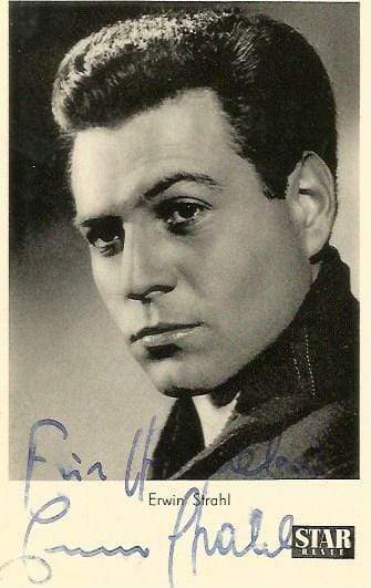 Erwin Strahl (+) AUSTRIAN ACTOR autograph, signed vintage Photo Poster painting