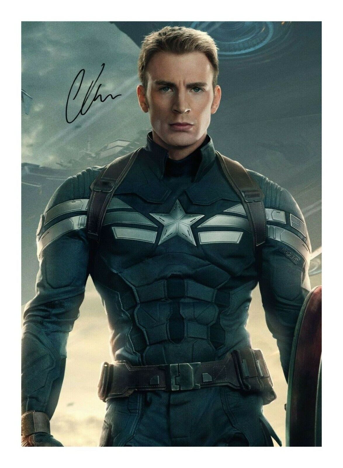 CHRIS EVANS - CAPTAIN AMERICA AUTOGRAPH SIGNED PP Photo Poster painting POSTER