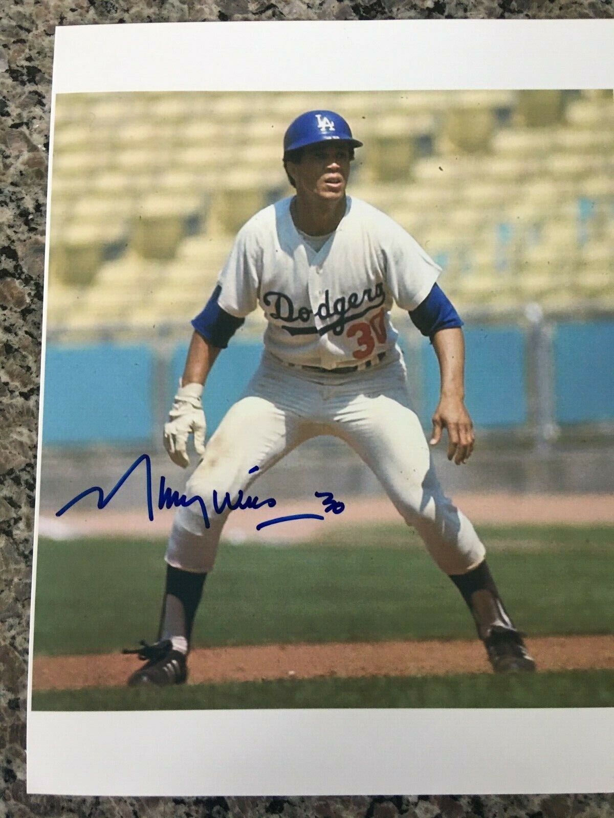 MAURY WILLS LOS ANGELES DODGERS 1962 NL MVP RARE SIGNED Photo Poster painting WITH TICKET/PROOF