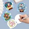 (US Only)10PCS DIY Xmas Crystal Ball Diamond Painting Greeting Card Set for Festivals