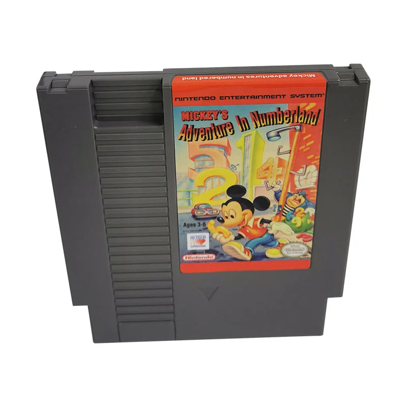 Mickey's Adventures in Numberland For Nintendo NES - 8 Bit Game Cartridge