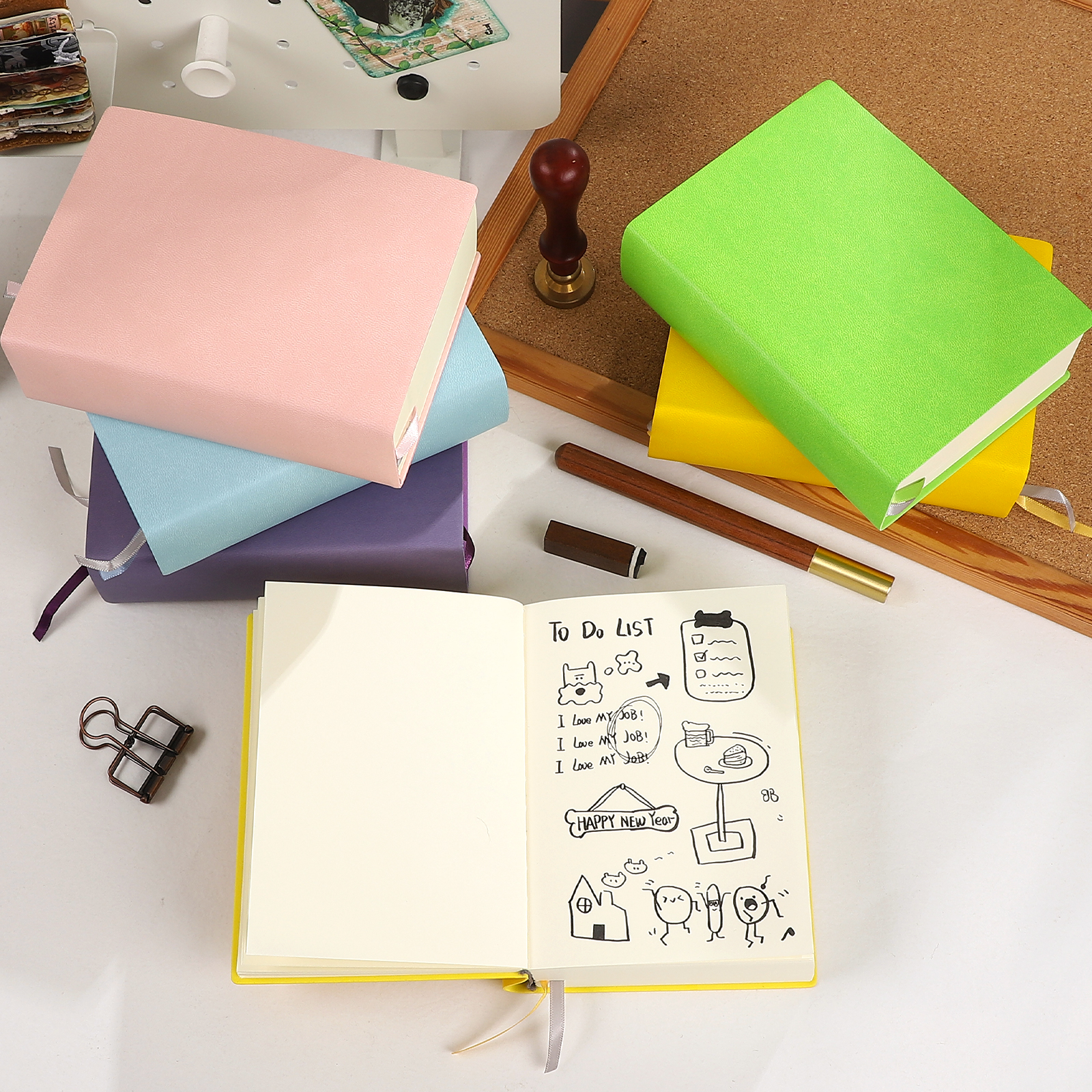 노트 - B6 마카롱 색상, 두꺼운 무지