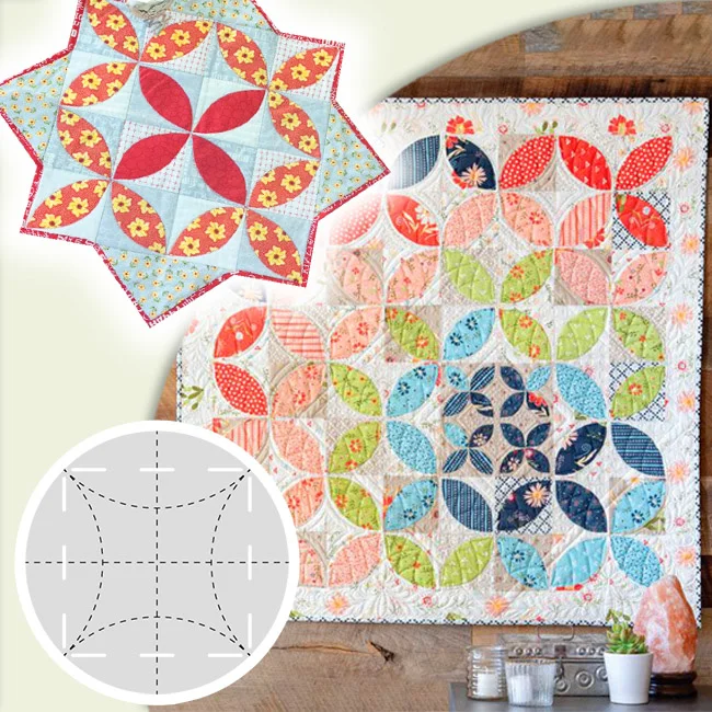 Round 2-in-1 Quilting Template--With tutorial