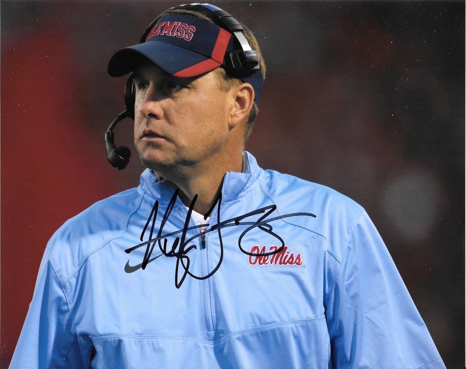 HUGH ZE HAND SIGNED OLE MISS REBELS 8X10 Photo Poster painting W/COA