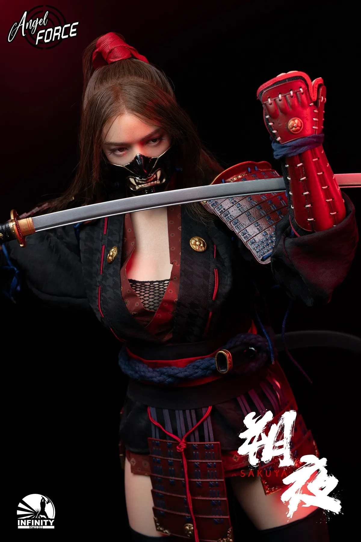 Infinity Studio - Angel Force Silicone Articulated Series - Sakuya Black 1/3 Scale Action Figure (Licensed)-