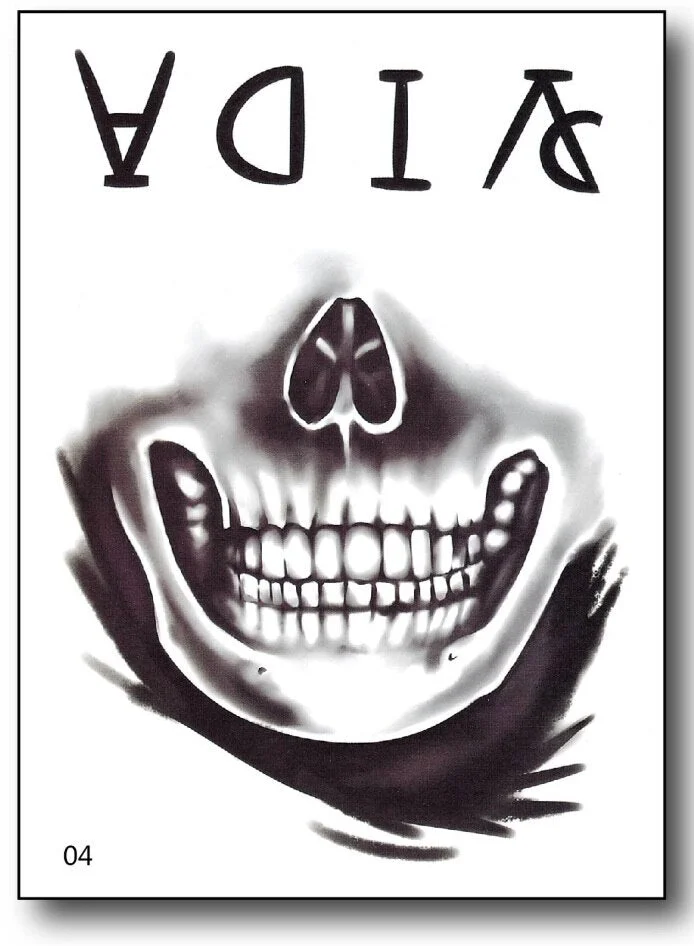 men tattoo small magic vampire tattoo hand rose tattoo face mouth waterproof temporary tatoo for boys body art stickers black