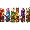 14CT 2 Strands Cross Stitching Bookmark Kit for Teachers Bookworms Women Readers 6PCS Single-Sided Stamped Embroidery Page Marker Set Handmade Thread Embroidery Craft 30 x 50cm tapestrymarket
