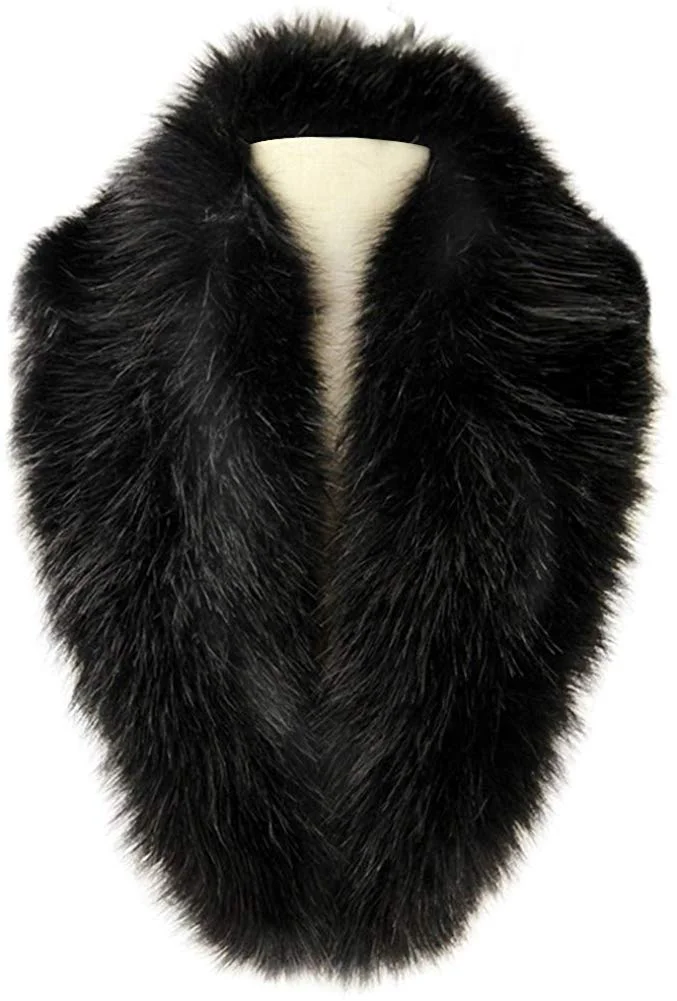 Extra Large Women's Faux Fur Collar for Winter Coat