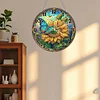 Butterfly Sunflower DIY Acrylic Diamonds Painting Clocks Bedroom Decor Pendant Hanging Kit