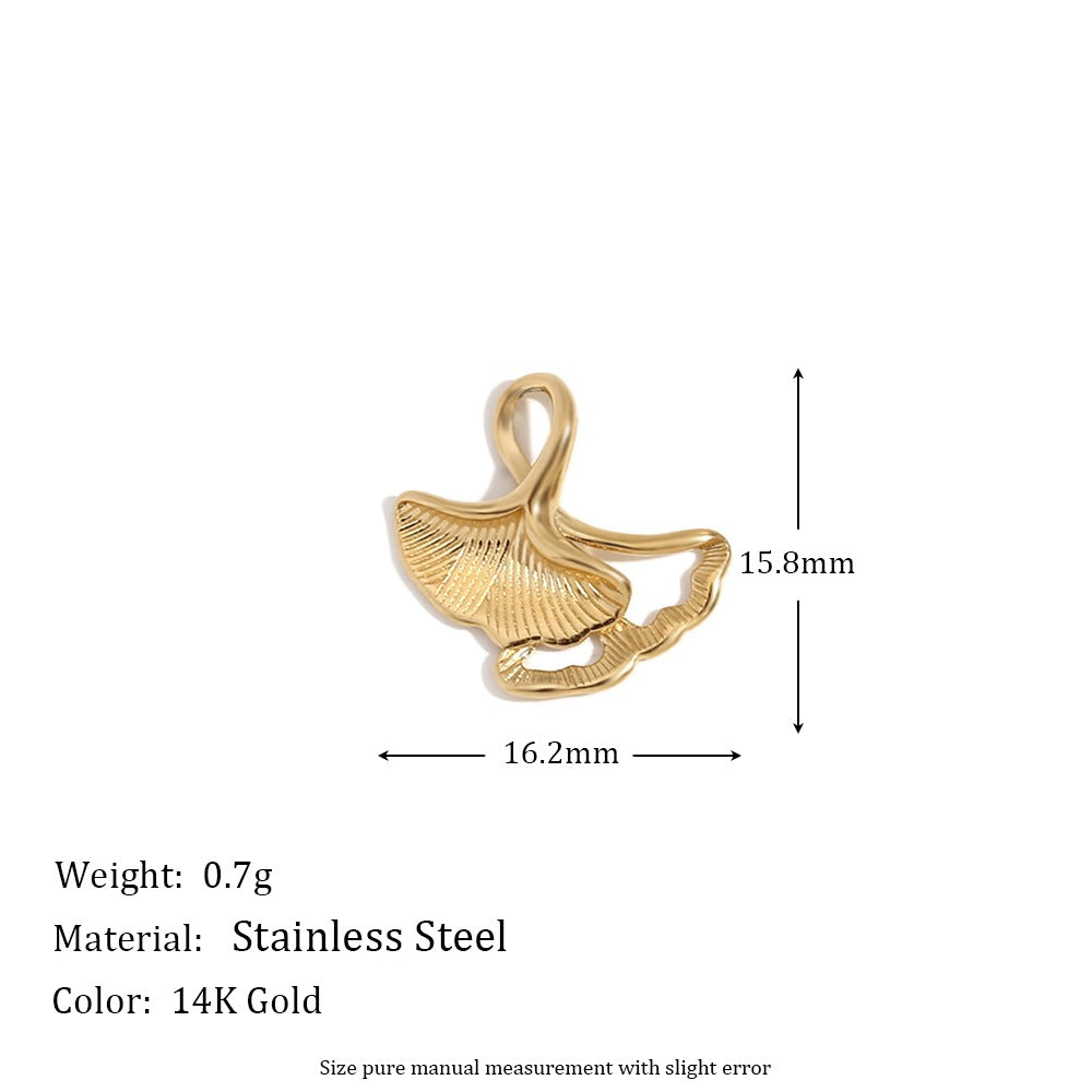 5 Pieces Fashion Irregular Heart Stainless Steel 18K Gold Plated Jewelry Making