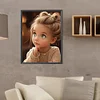 Douce Fille-Peinture au Diamant-30*40CM