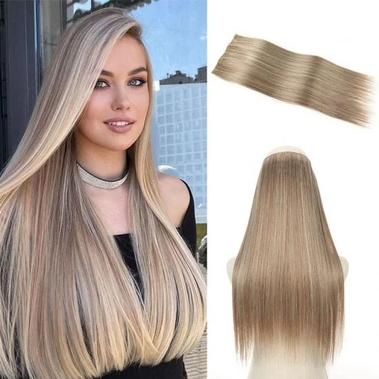  YVONNE Natural Secret Fish Line Headband long straight Hair Extensions Synthetic Fibre Hair Piece 