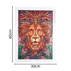 Lion  | Crystal Rhinestone  | Full Round Diamond Painting Kits