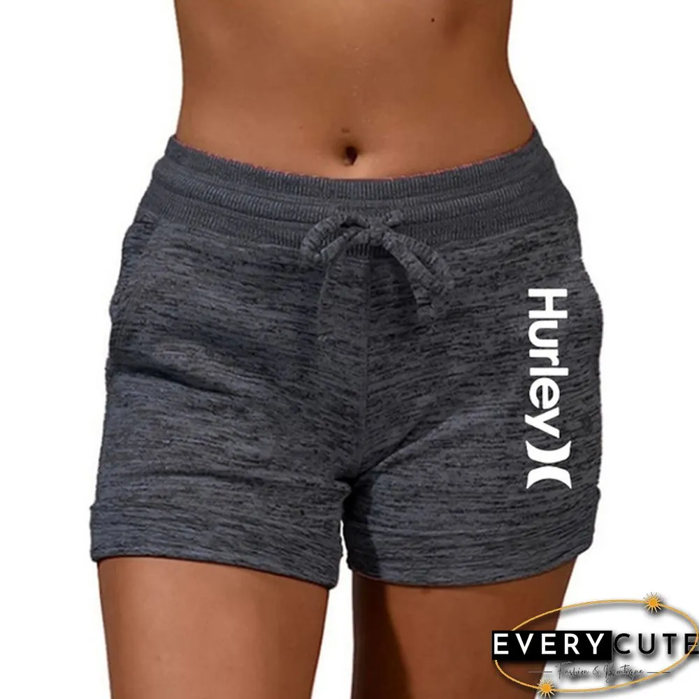 Summer Womens Cotton High Waisted Shorts-Quick-drying Sports Fitness Yoga Pants-Casual