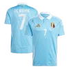 DE BRUYNE #7 Belgium Away Soccer Jersey EURO 2024