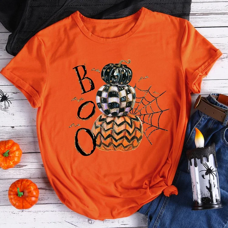 Boo  Pumpkin T-Shirt Tee-08062