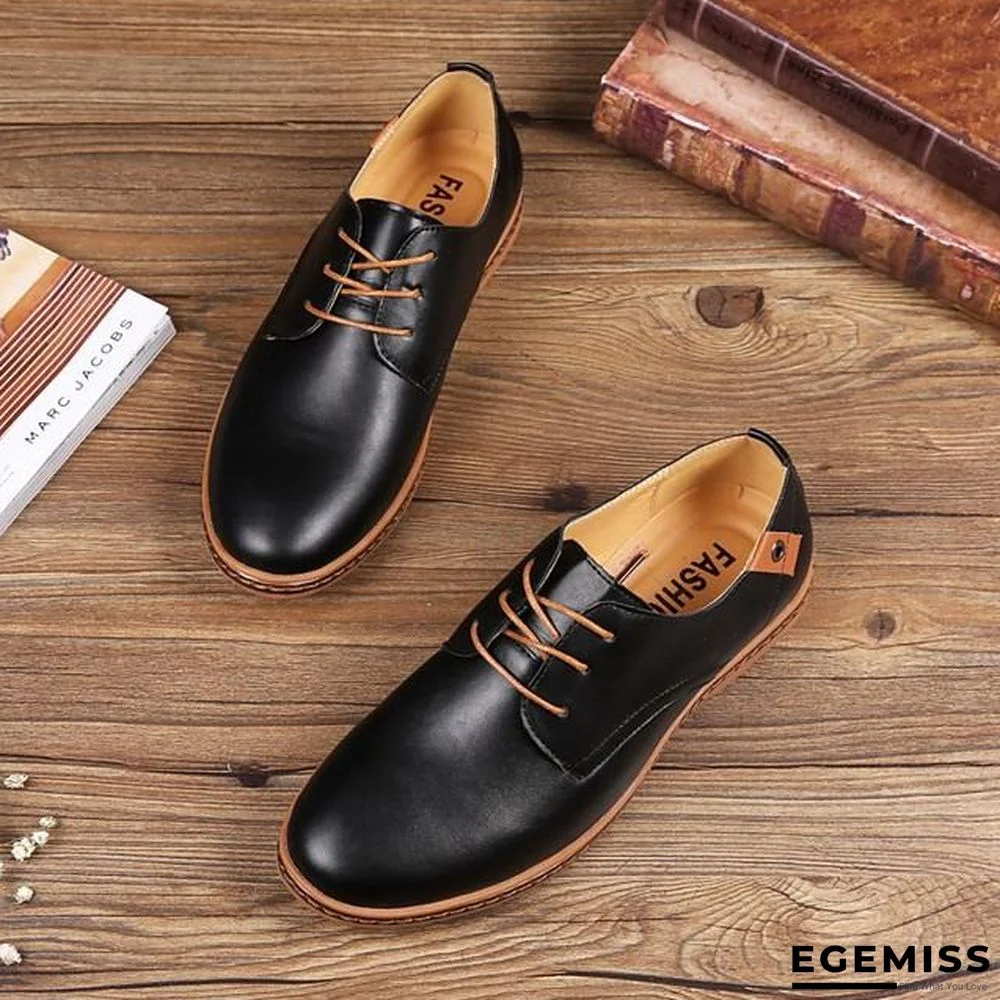 Men's Fall Business Daily Oxfords PU Non-slipping Black / Blue / Brown | EGEMISS