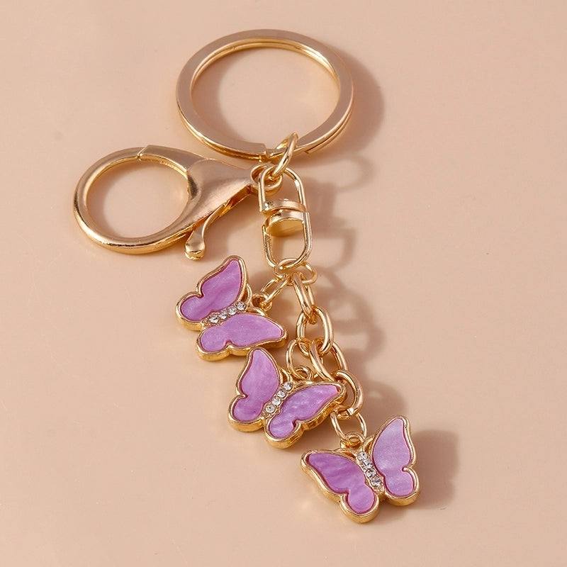 Pastoral Butterfly Zinc Alloy Keychain