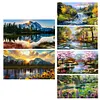 【2pcs/pack】 - Paysage - Peinture au diamant ronde compl&egrave;te - 70 * 40cm - grande taille