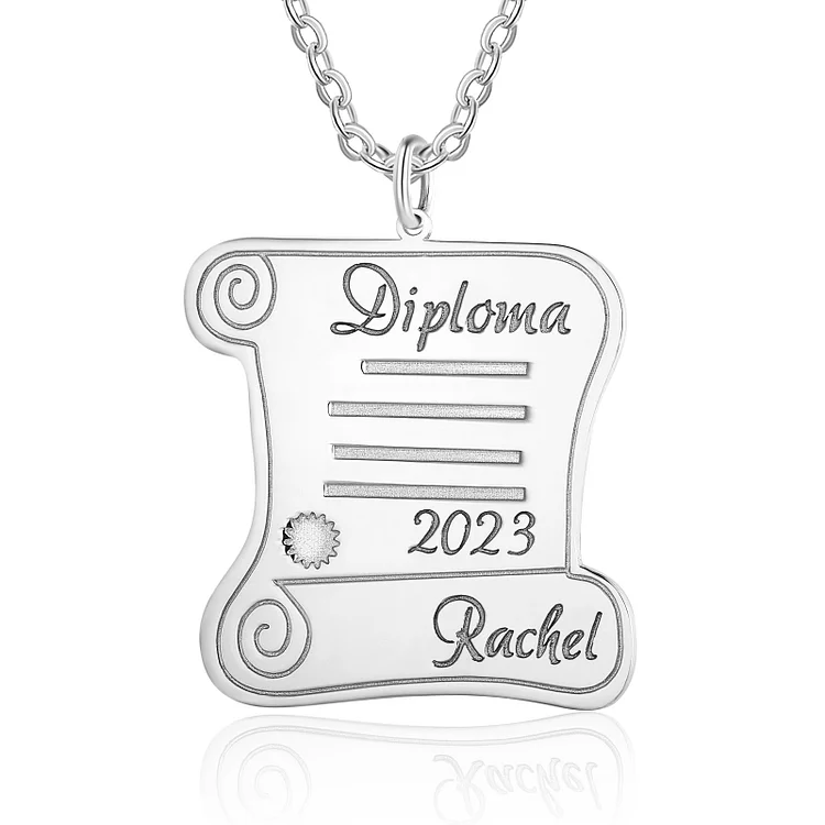 Graduation Gifts Personalized Name Diploma Necklace