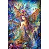 (Grande Taille) Fille-Partial ab rond diamant peinture-45 * 65cm