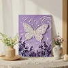DIY Pearl Painting Lavender Butterfly for Home Decor with Frame(30x40cm)
