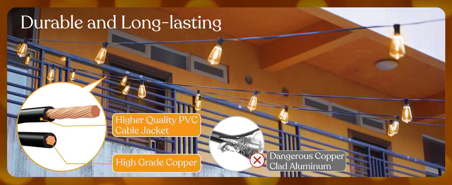 YOYONACY Outdoor String Lights