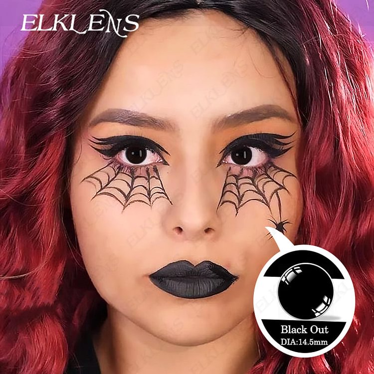 Halloween Full Black Cosplay Contact Lenses