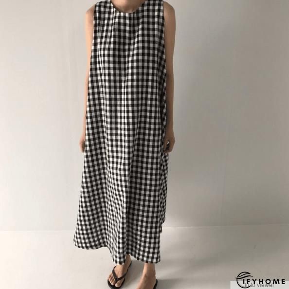 Black Casual Sleeveless Weaving Dress | IFYHOME