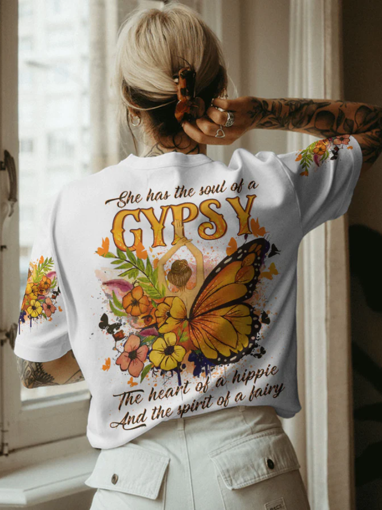 She Has The Soul Of A Gypsy All Over Print T Shirt
