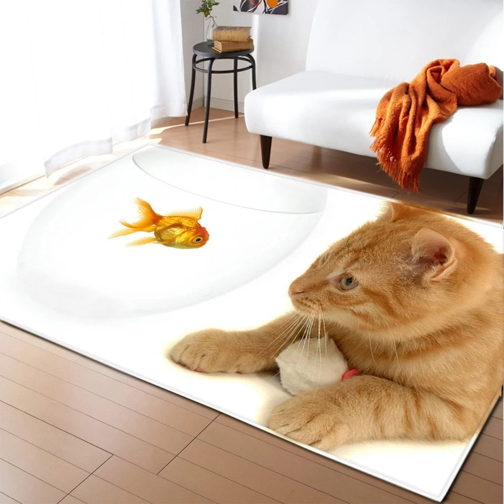 Carpet For Living Room Home Bedroom Bedside Children's Decoration Rug Animal Pattern Hallway Balcony Bathroom Non-Slip Floor Mat