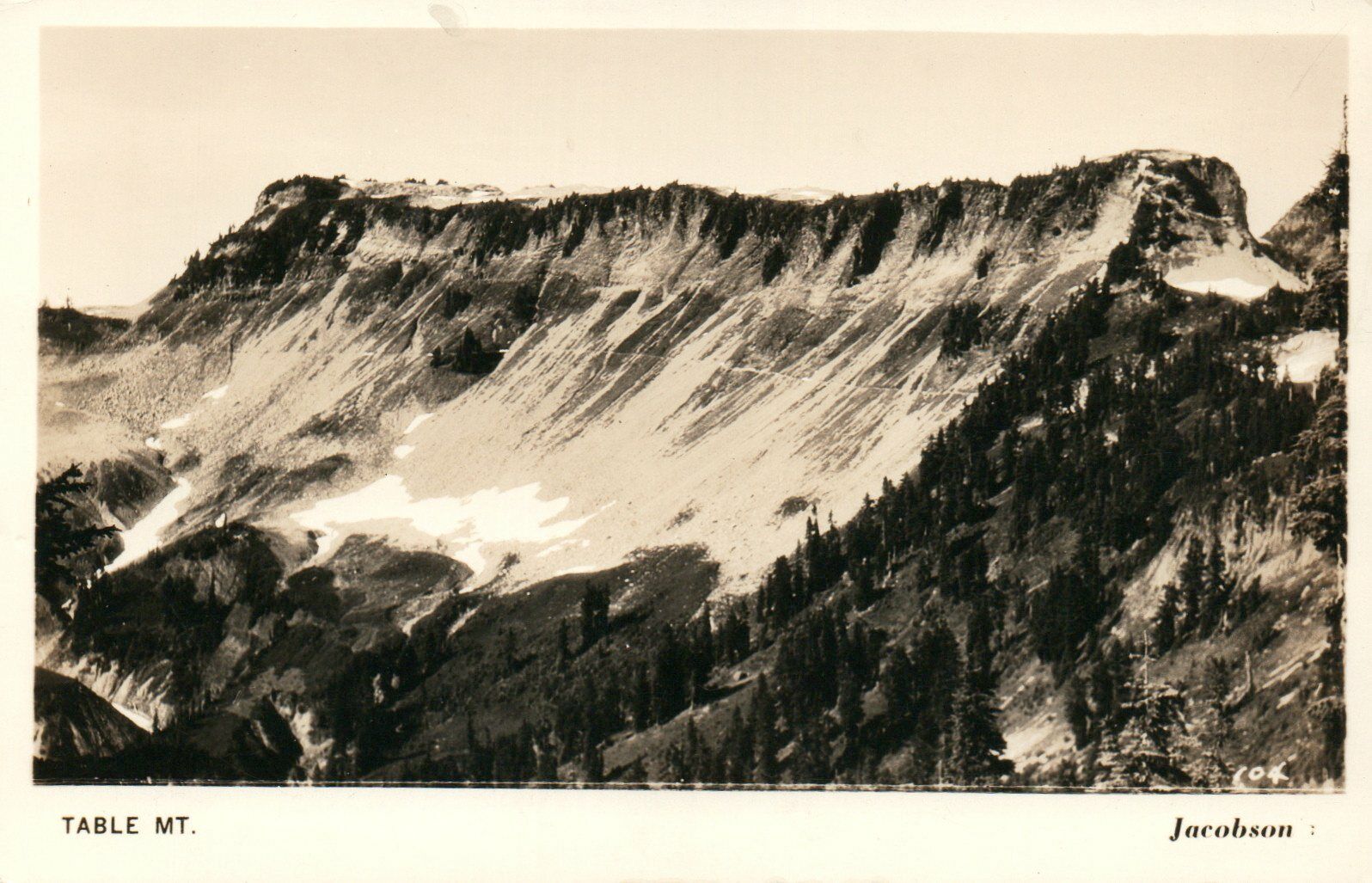 Table Mountain Washington WA by Jacobson Real Photo Poster painting RPPC Postcard