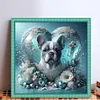 Love Bulldog-11CT Stamped Cross Stitch 45*45cm