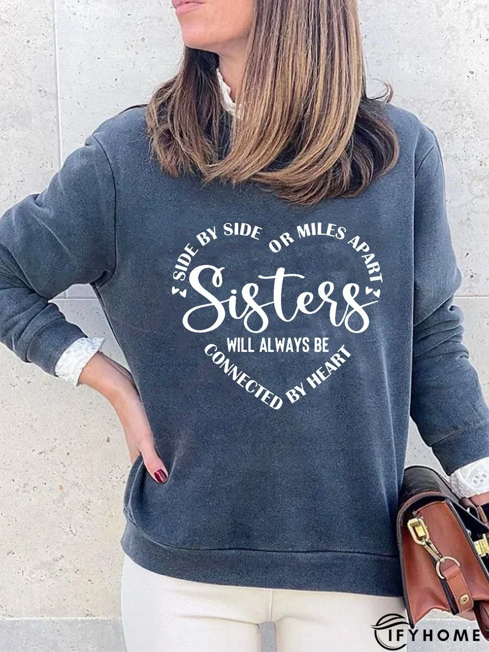 Casual Text Letters Sweatshirt | IFYHOME